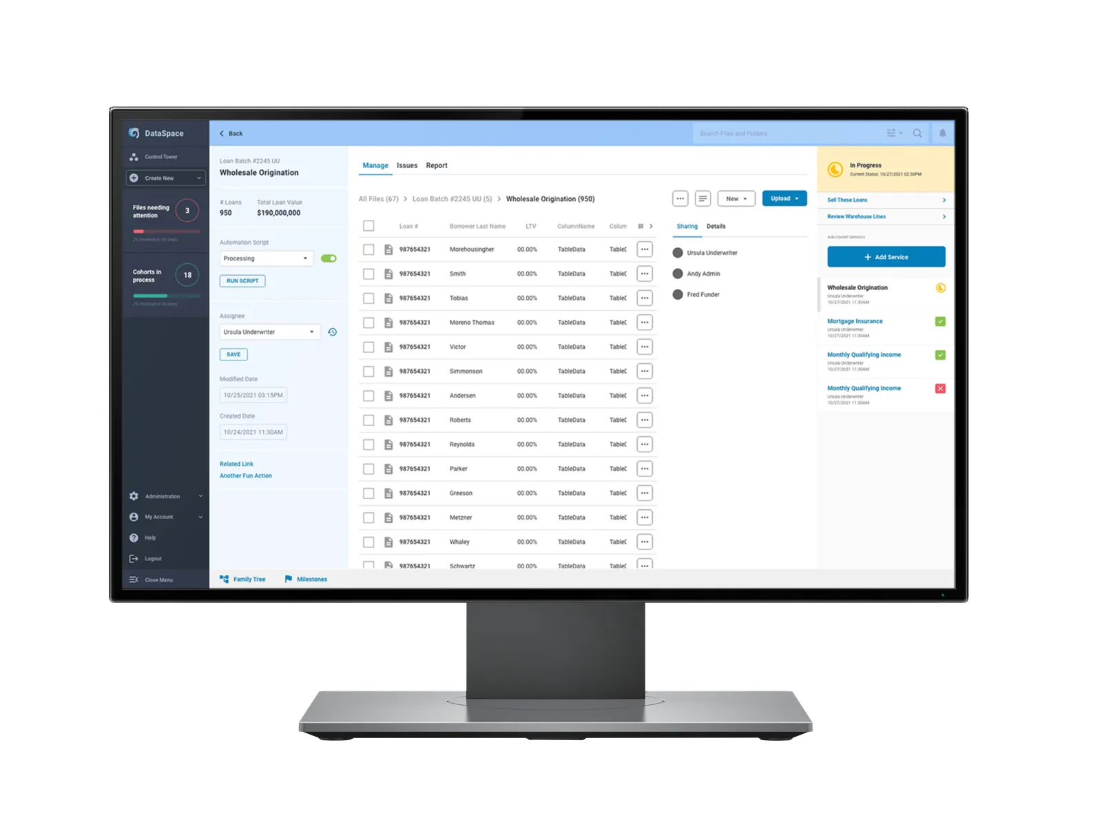 DataSpace mortgage software